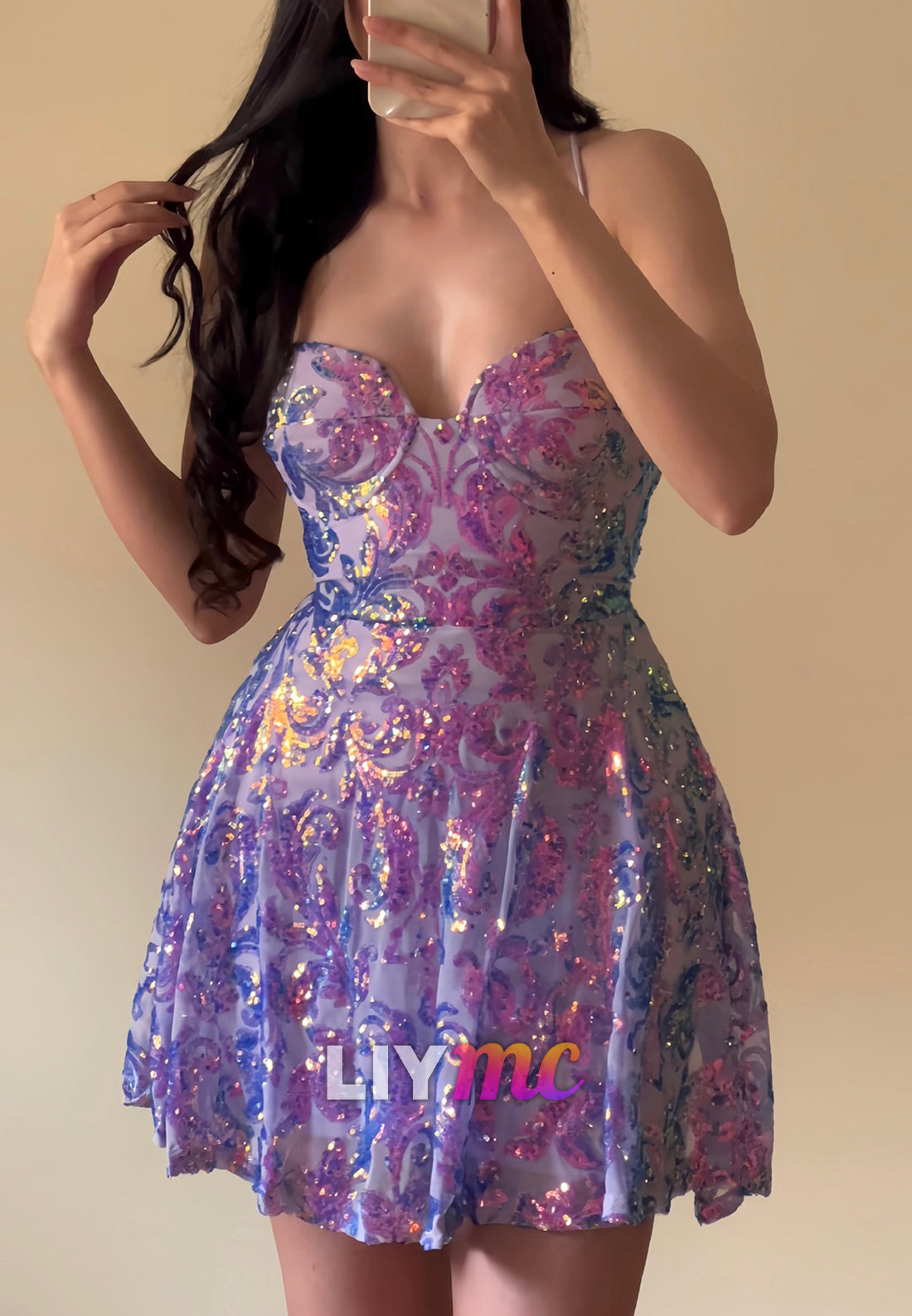 Sweetheart Appliques A-Line Short Homecoming Dress