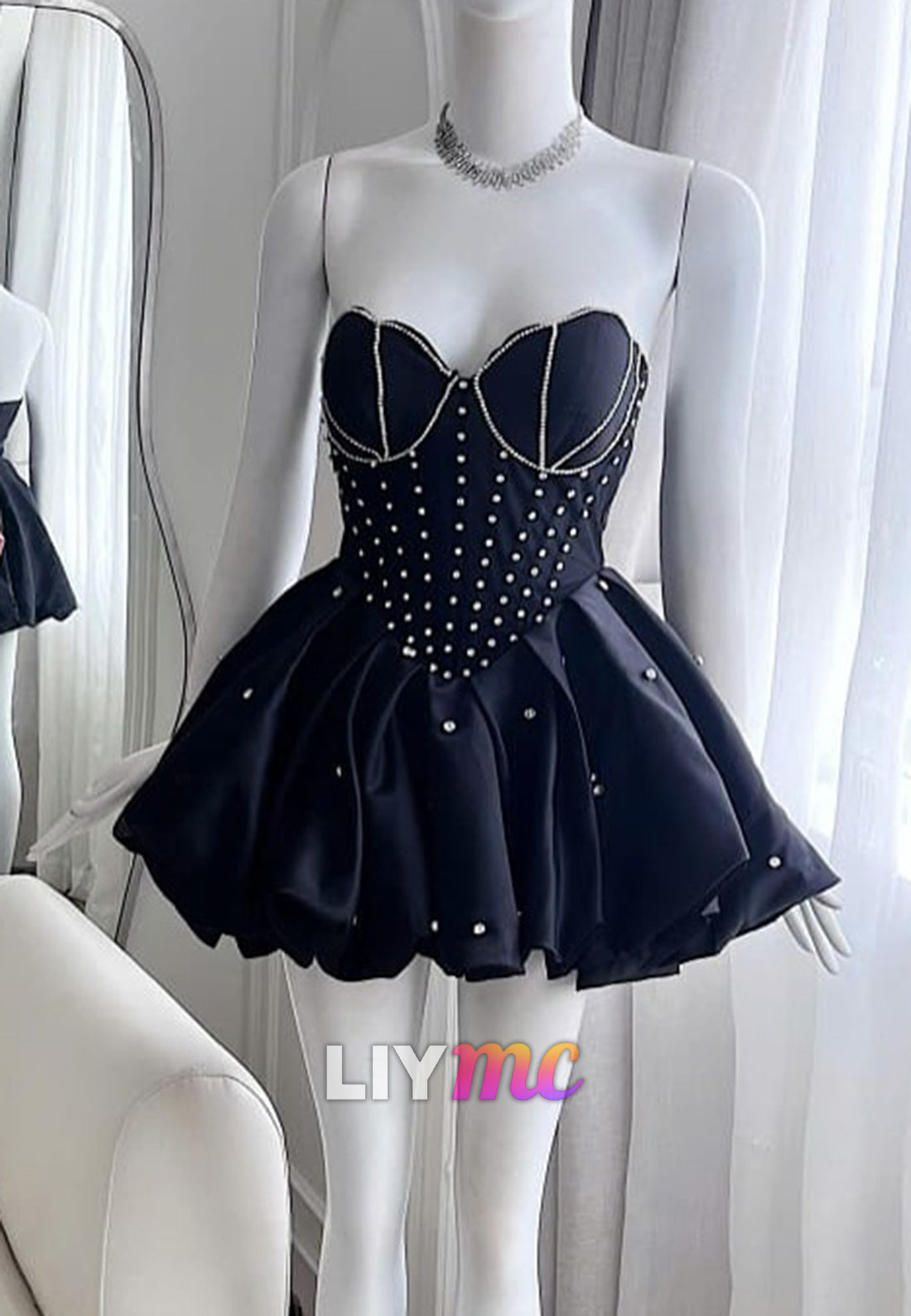 Sweetheart Beaded Pleated Sleeveless Party Homecoming Dress