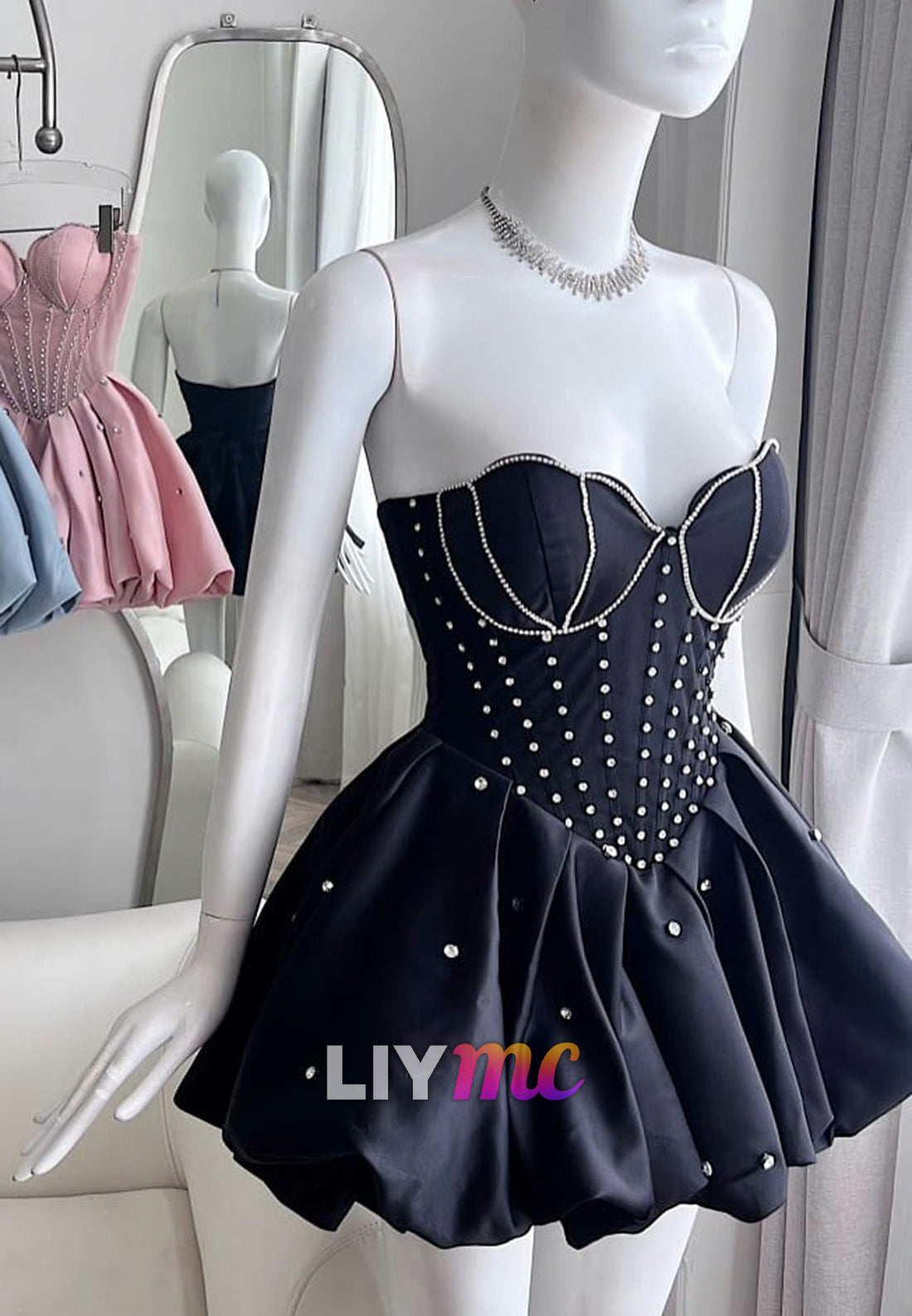 Sweetheart Beaded Pleated Sleeveless Party Homecoming Dress