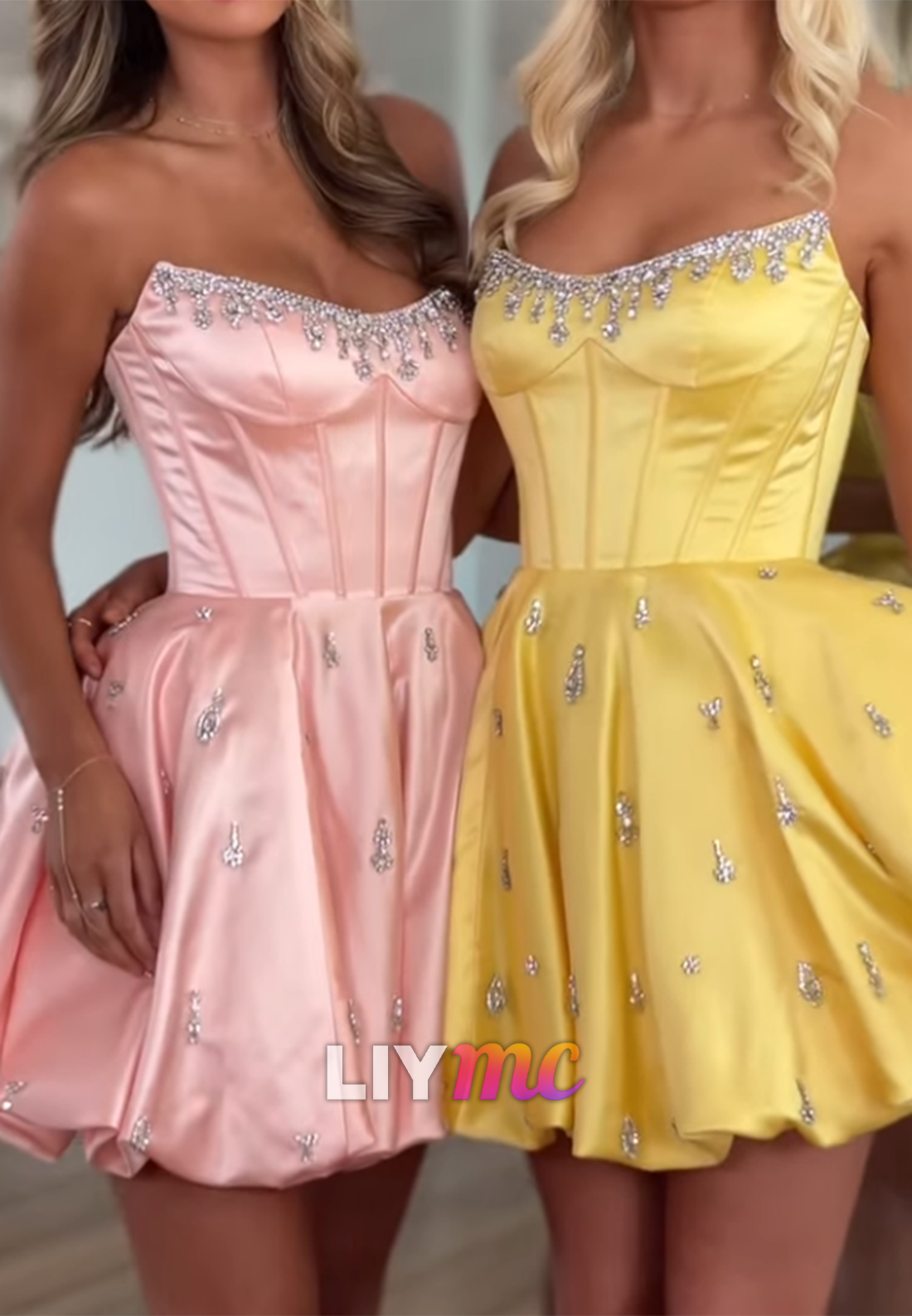 Sweetheart Beaded Pleateed A-Line Party Homecoming Dress