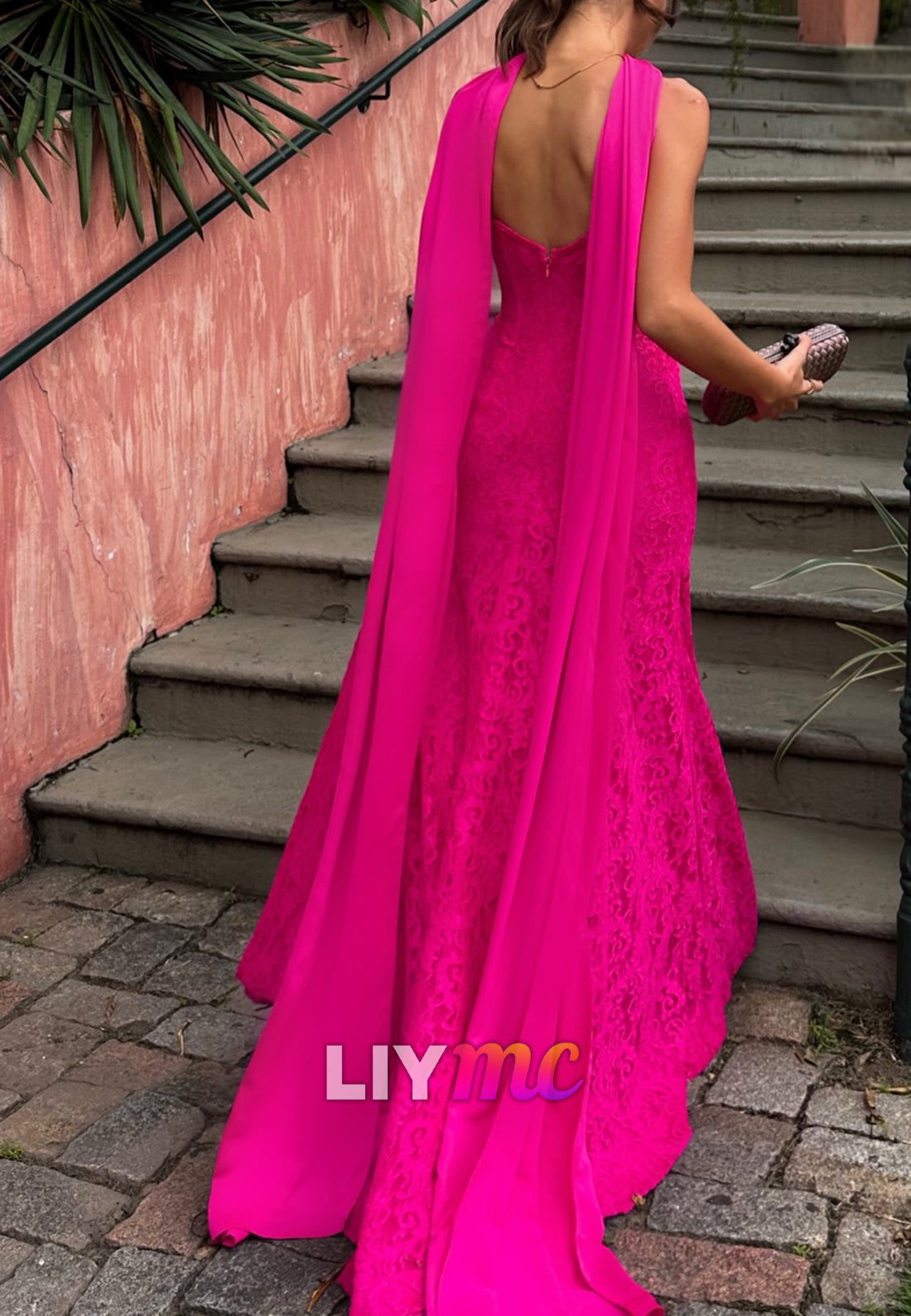 Sweetheart Lace Appliques Mermaid Evening Dress