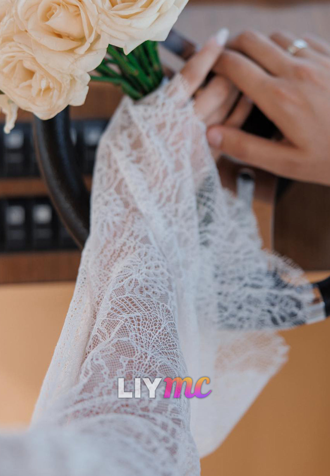 Sweetheart Long Sleeves Lace Appliques Mermaid Wedding Dress