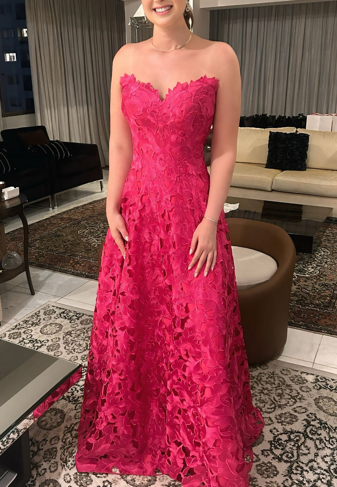 Sweetheart Sleeveless Appliques A-Line Mother of Bride Dress Evening Dress