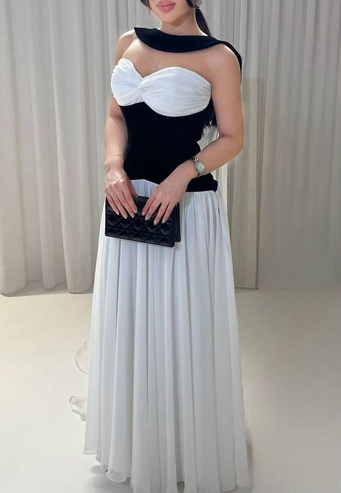 Sweetheart Sleeveless Corset Pleated Chiffon A-Line Formal Dress