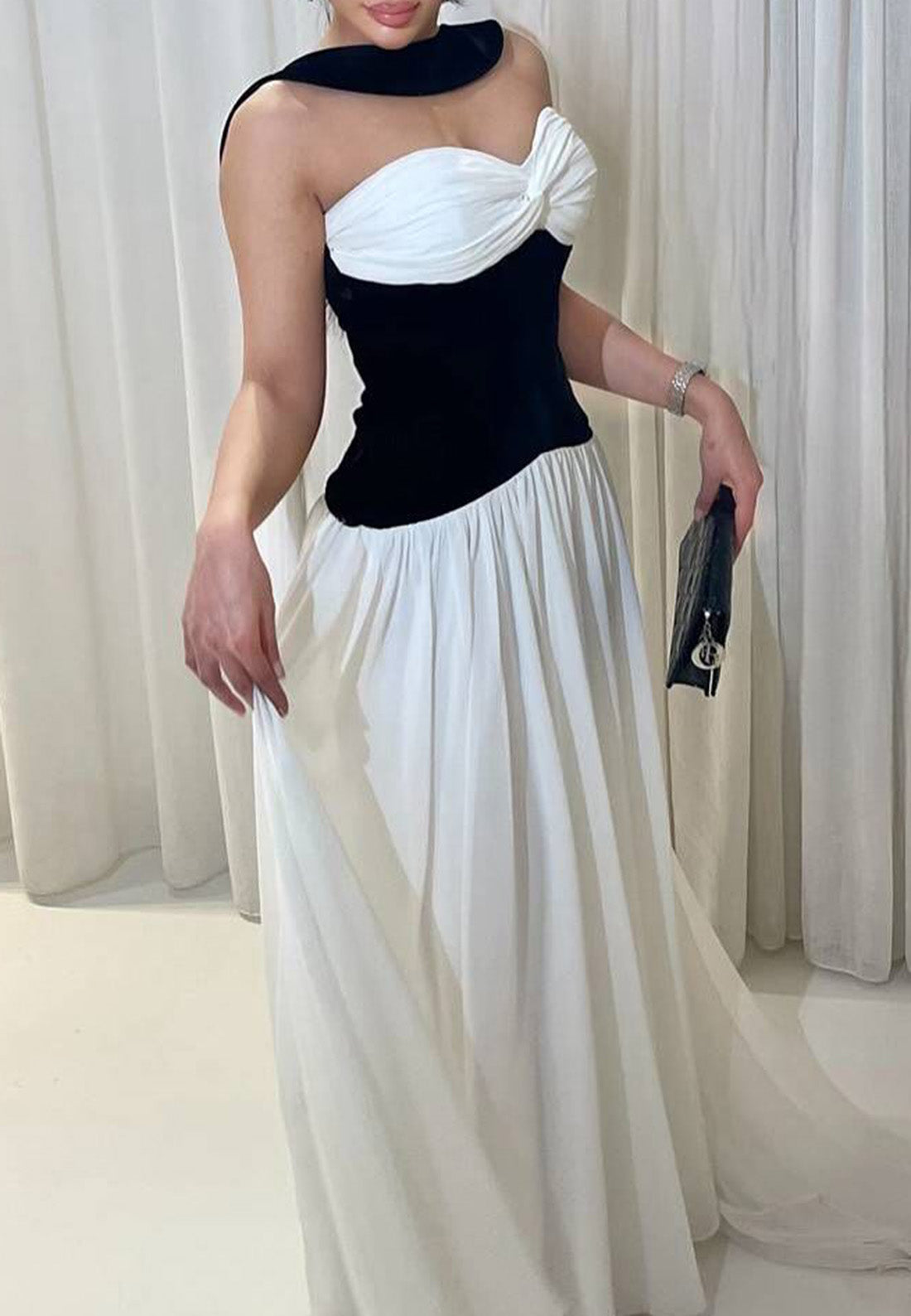 Sweetheart Sleeveless Corset Pleated Chiffon A-Line Formal Dress