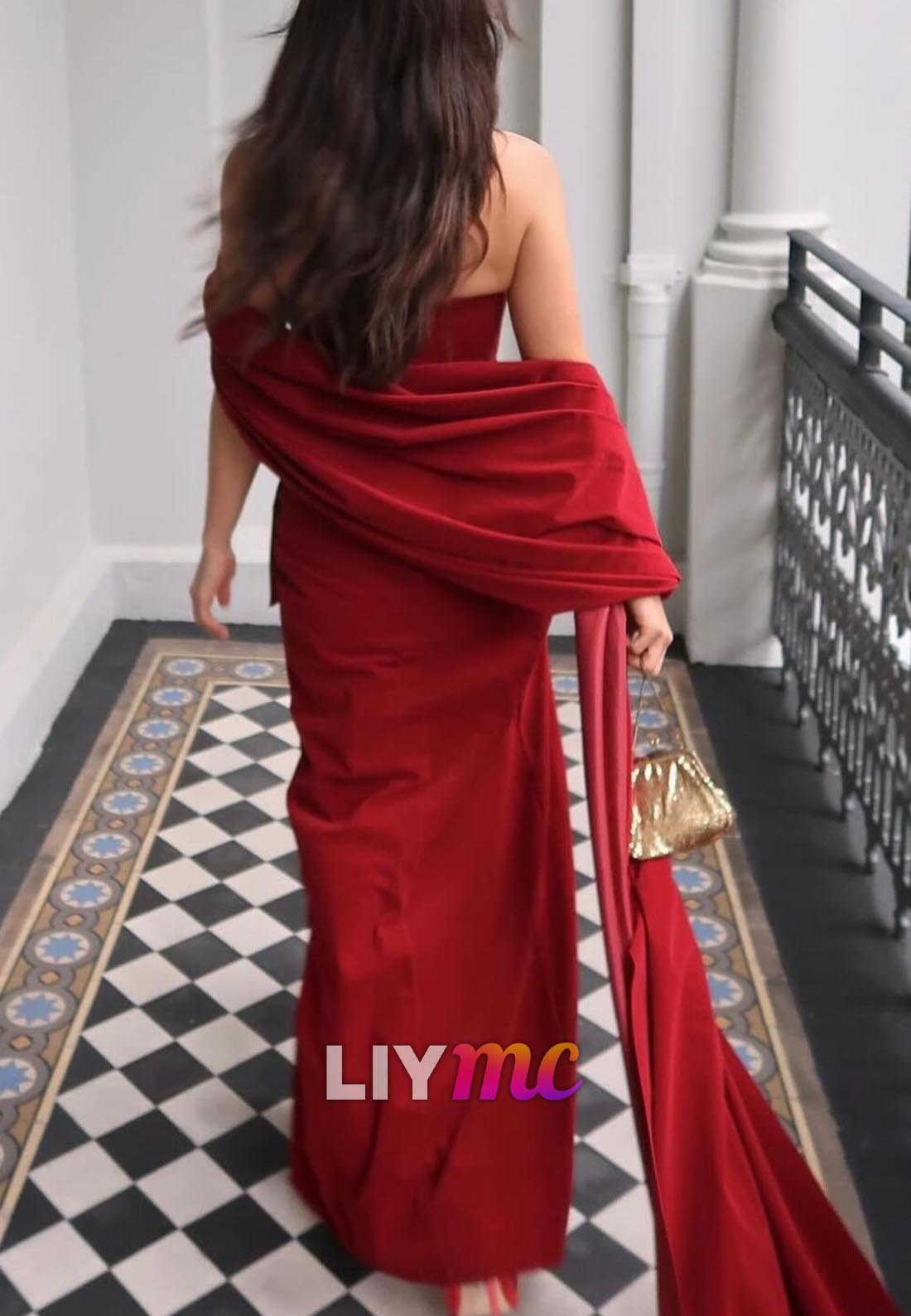 Sweetheart Sleeveless Floral Sheath Evening Dress