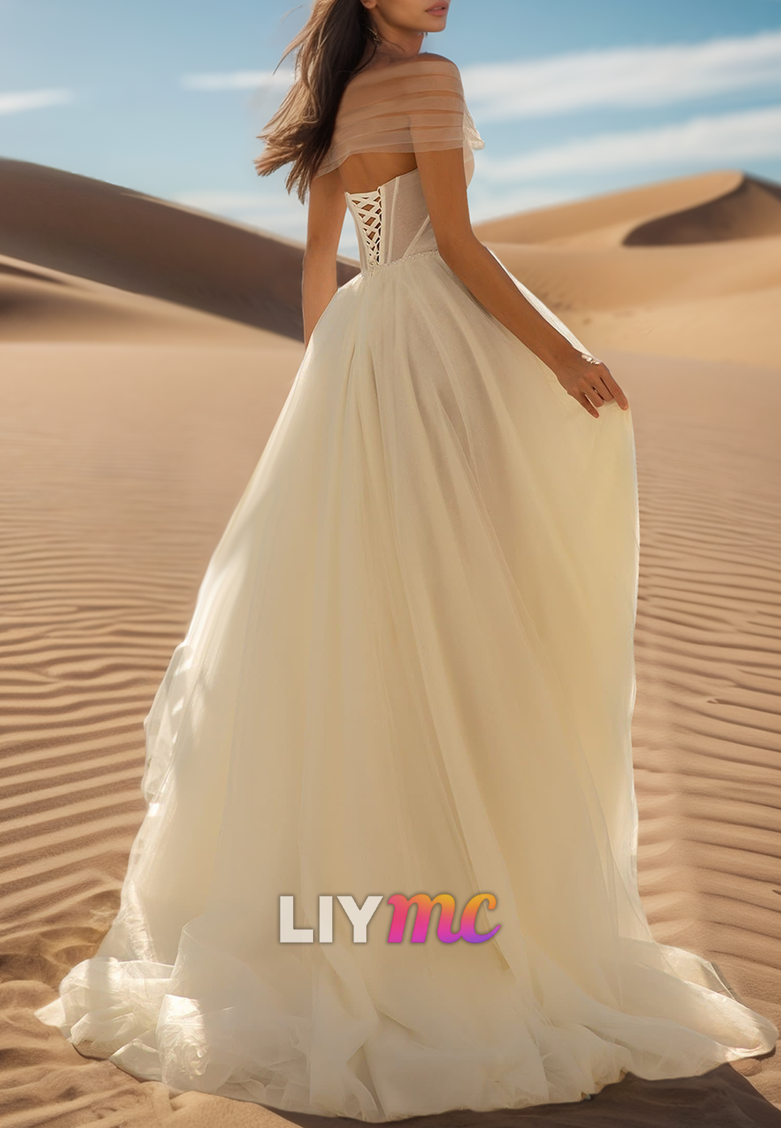 Sweetheart Sleeveless Side Slit A-Line Wedding Dress