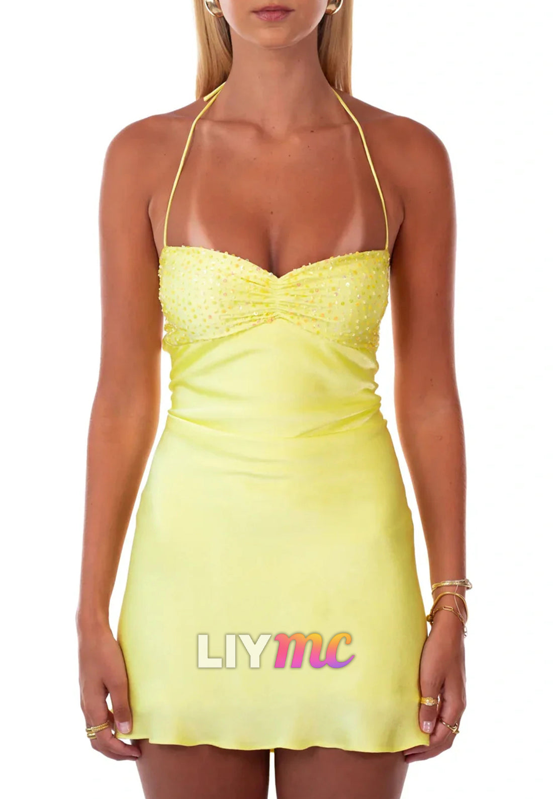 Sweetheart Spaghetti Straps Sequins Sleek Sheath Party Homecoming Dress