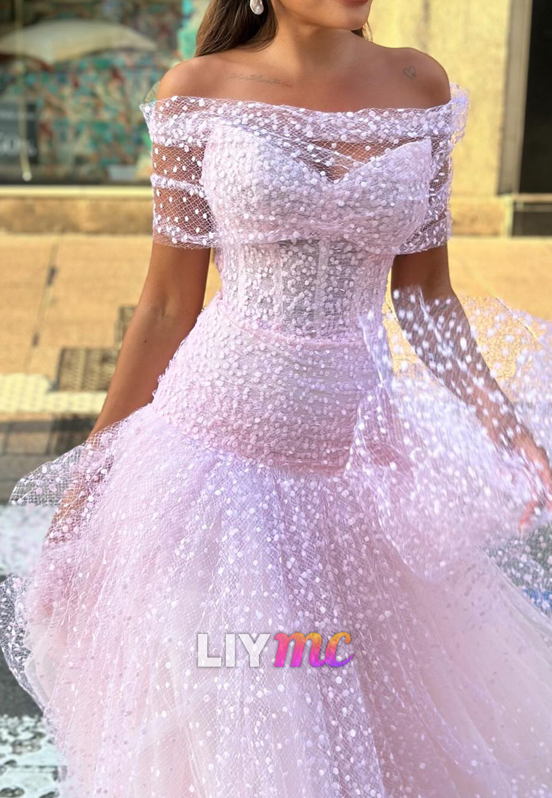 Sweetheart Strapless Pleated Tulle A-Line Midi Prom Dress