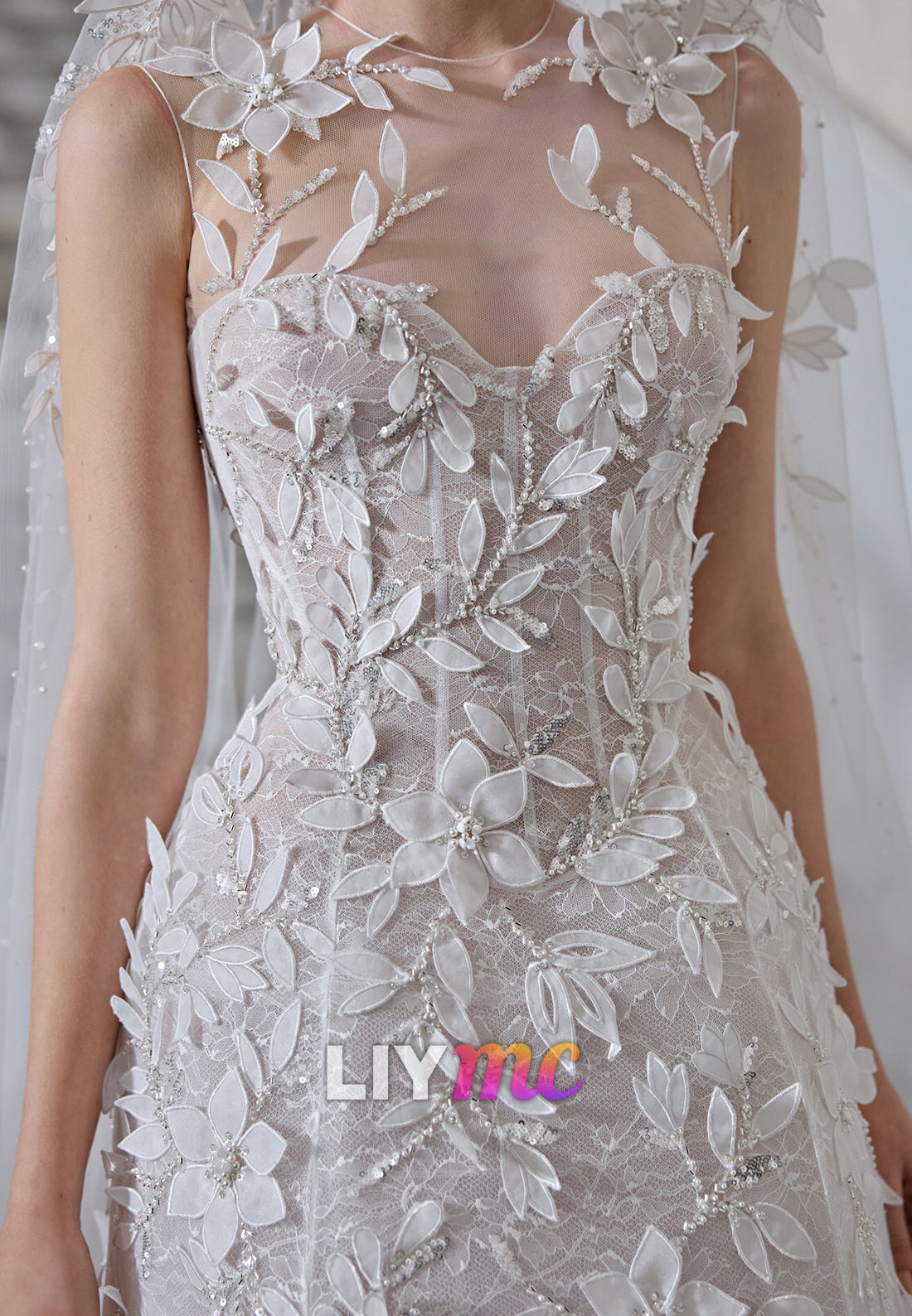 Sweetheart Straps Appliques A-Line Short Wedding Dress
