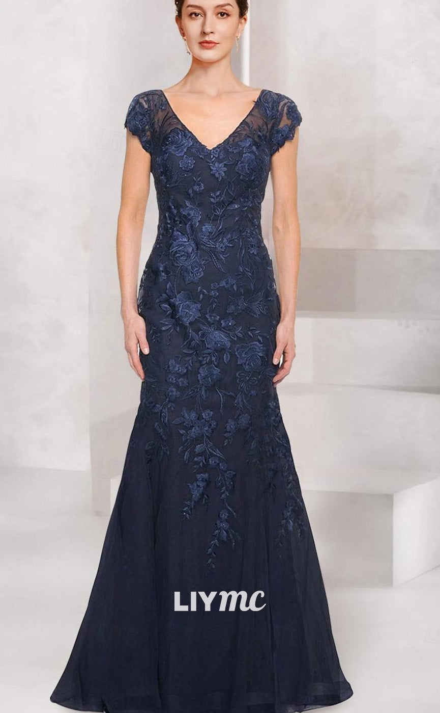 M1077 - Trumpet Mother of the Bride Dress Wedding GuestElegant Black D Liymc M1077 - Trumpet Mother of the Bride Dress Wedding GuestElegant Black D Liymc
