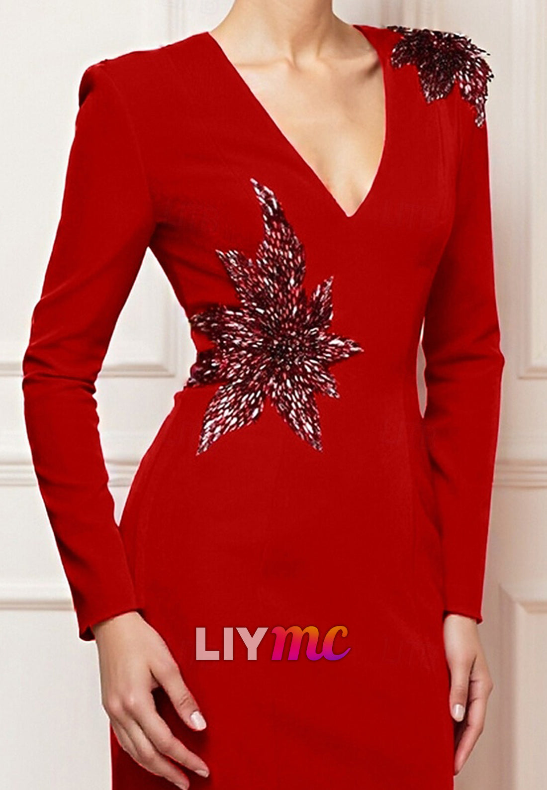 Trumpet Sweep Train Prom Dresses Evening Gown Ball Gown Formal Dress