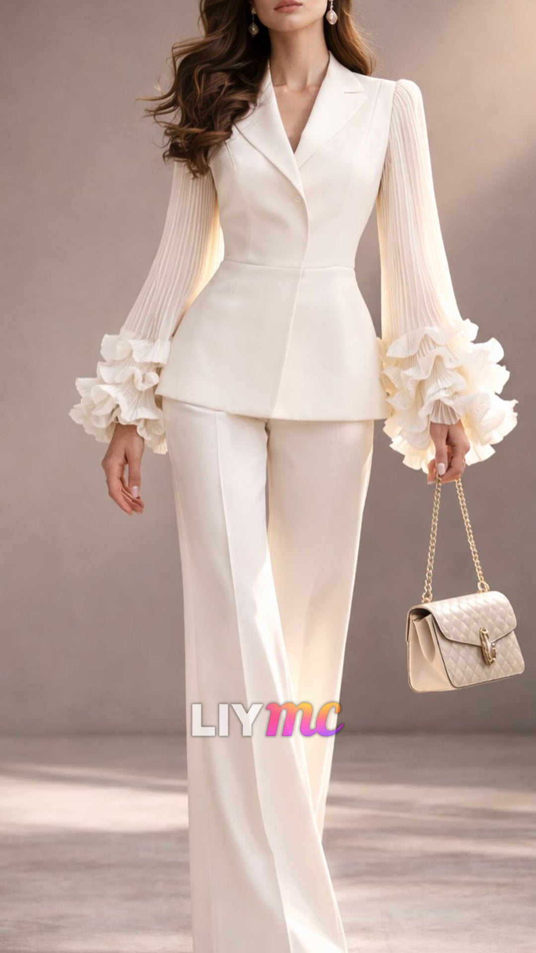 Two Piece Long Sleeves Jumpsuits Blazer