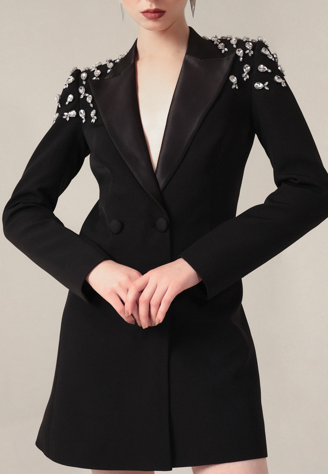 beaded blazer dress Fully beaded blazer dress-Rawaa missodd.com
