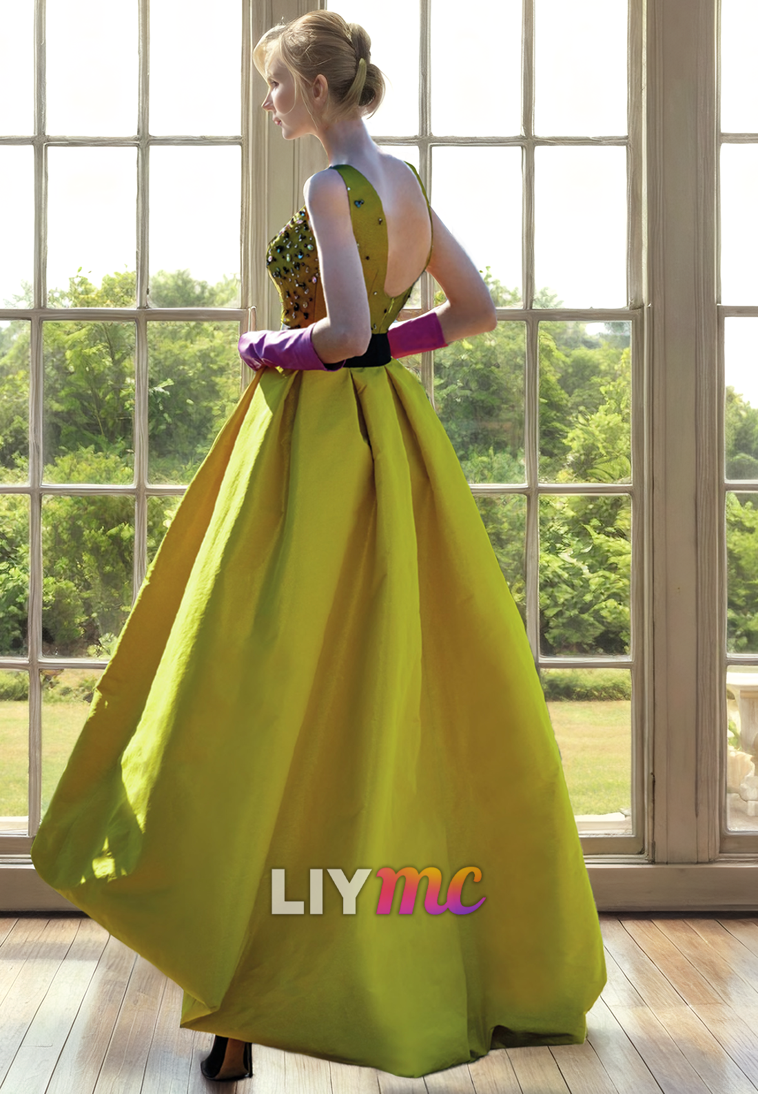 V-Neck Sleeveless Beaded A-Line Mother of Bride Dress Cocktail Dress