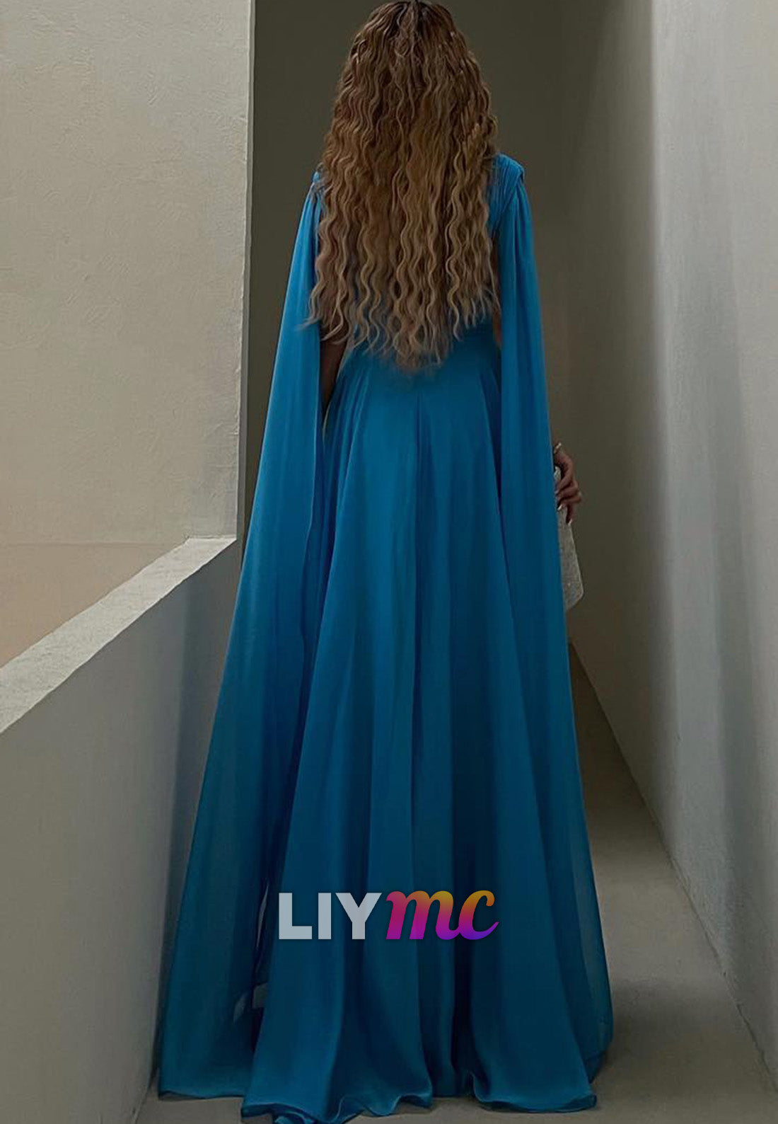 V-Neck Sleeveless Empire Waist A-Line Wedding Guest Dress