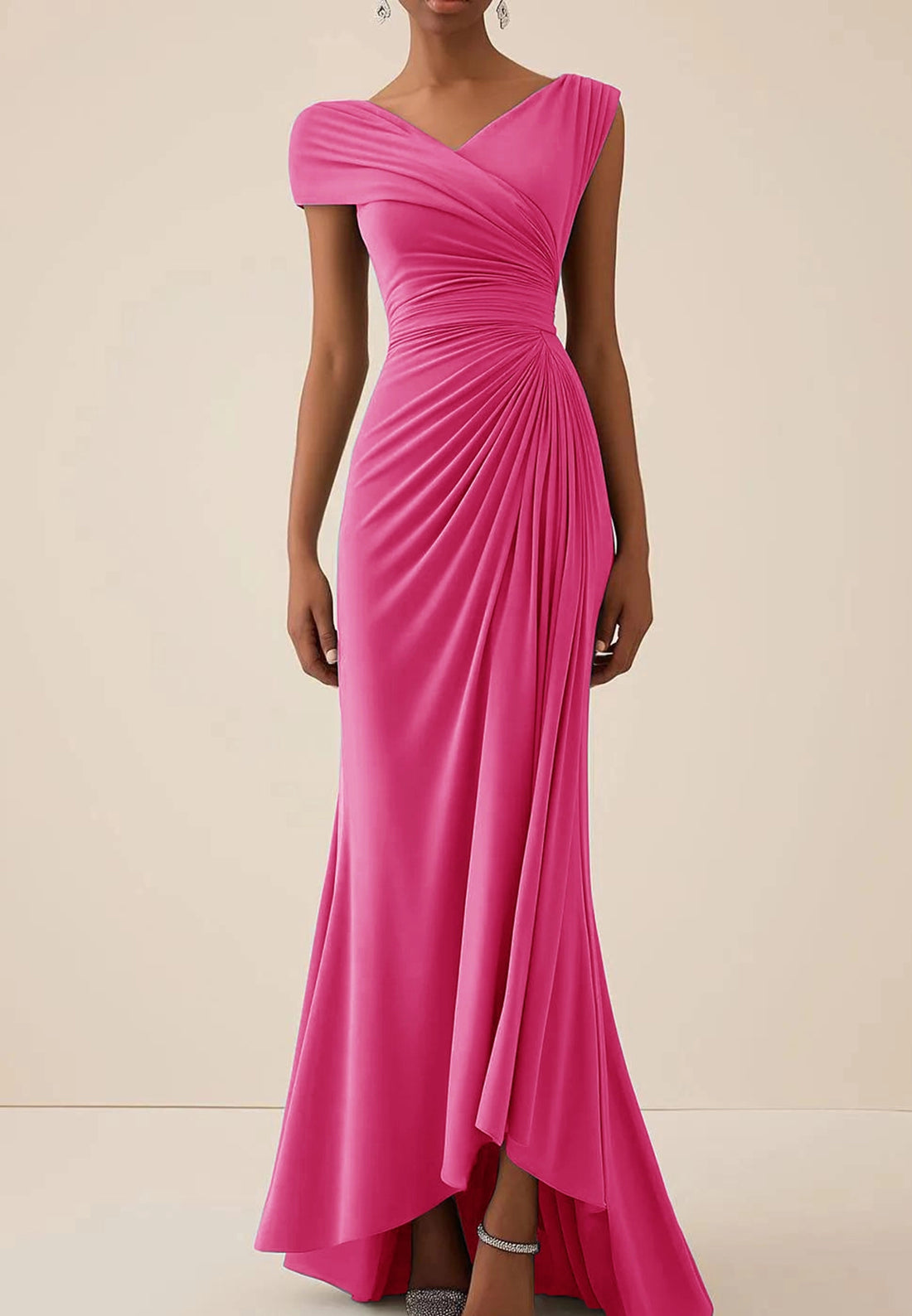 Wedding Guest Semi-Formal Dress Light Blue Pleated Maxi Dress