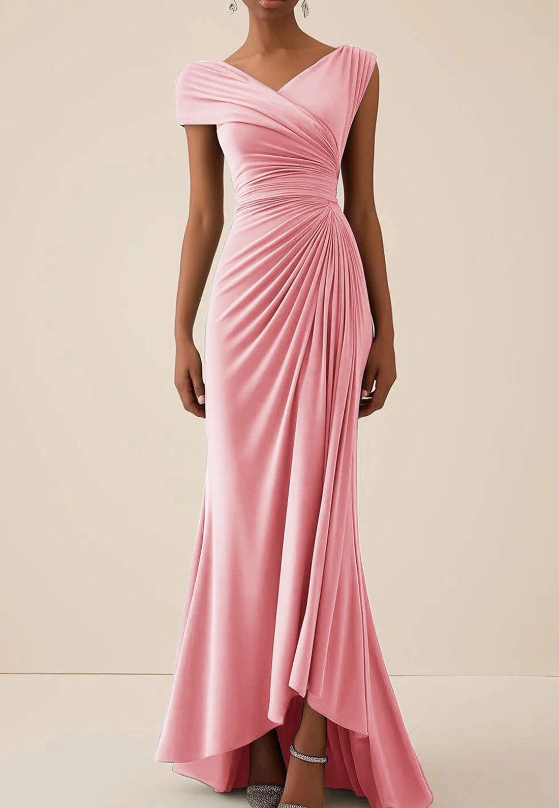 Wedding Guest Semi-Formal Dress Light Blue Pleated Maxi Dress