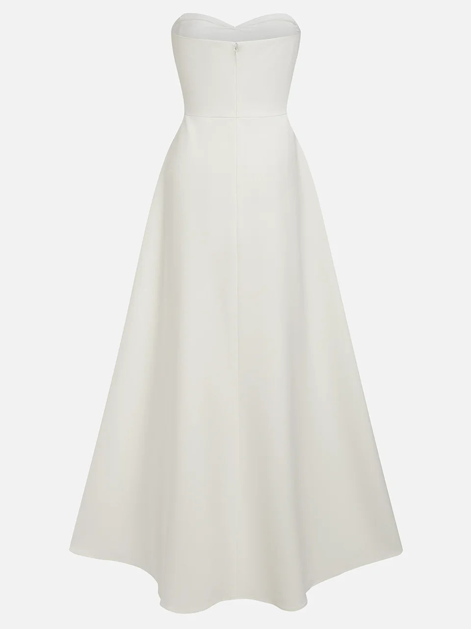 White Buckle Strapless Sleeveless Two-Piece Set