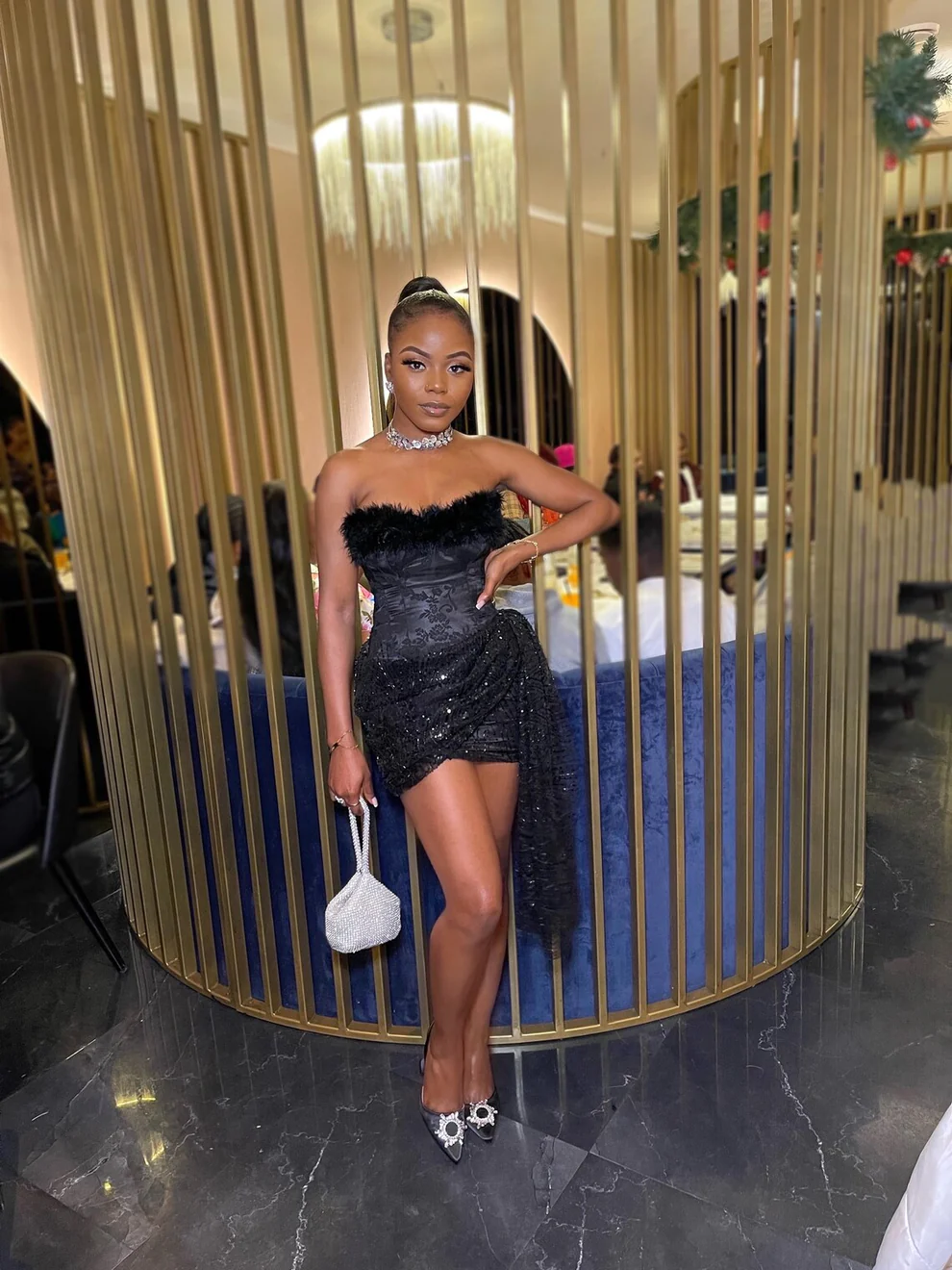 Black Strapless Mini Birthday Party Dress,Homecoming Dress