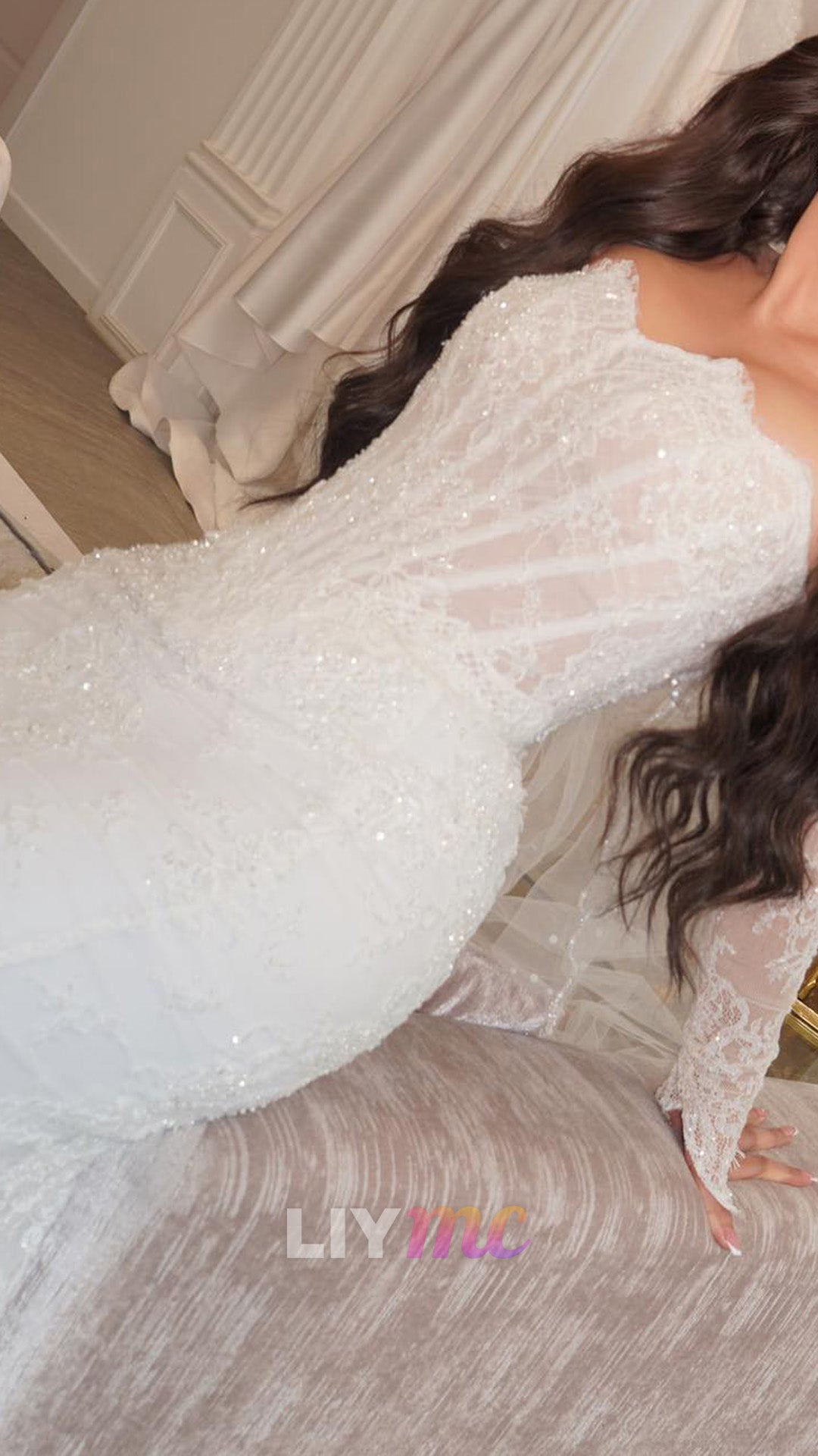 Corset Lace Mermaid Wedding Dress
