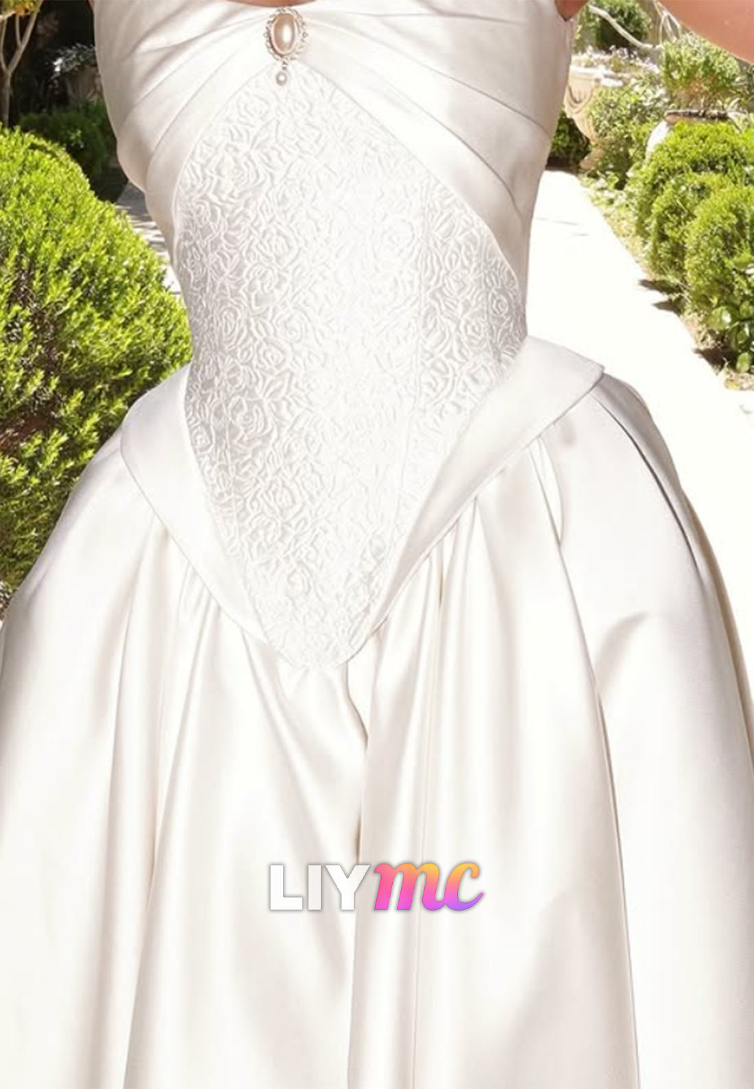 Strapless Sweetheart Satin A-Line Wedding Gown