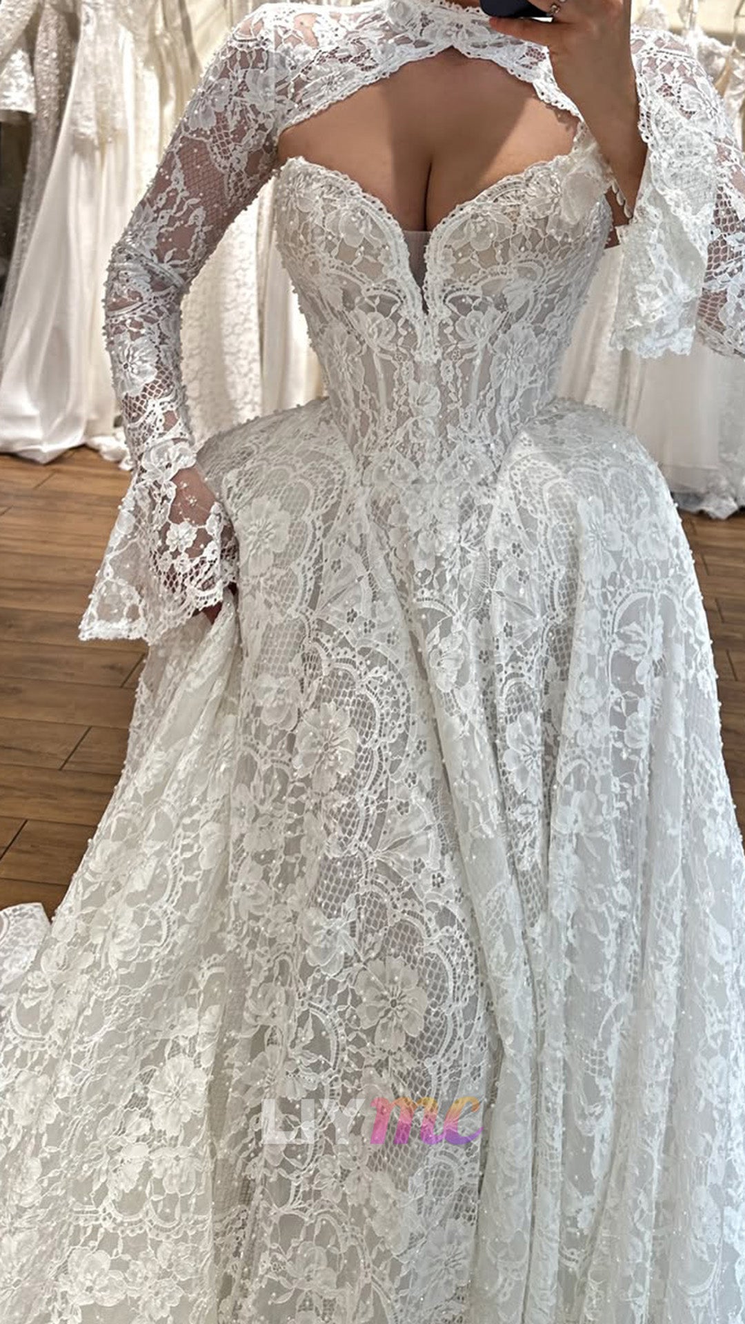 Lace Ball Gown Wedding Dress with Bolero