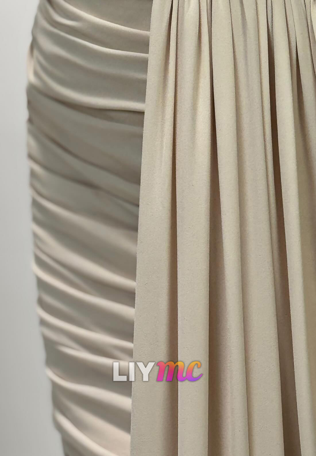 Asymmetrical Ruched Corset Mini Dress with Side Drape