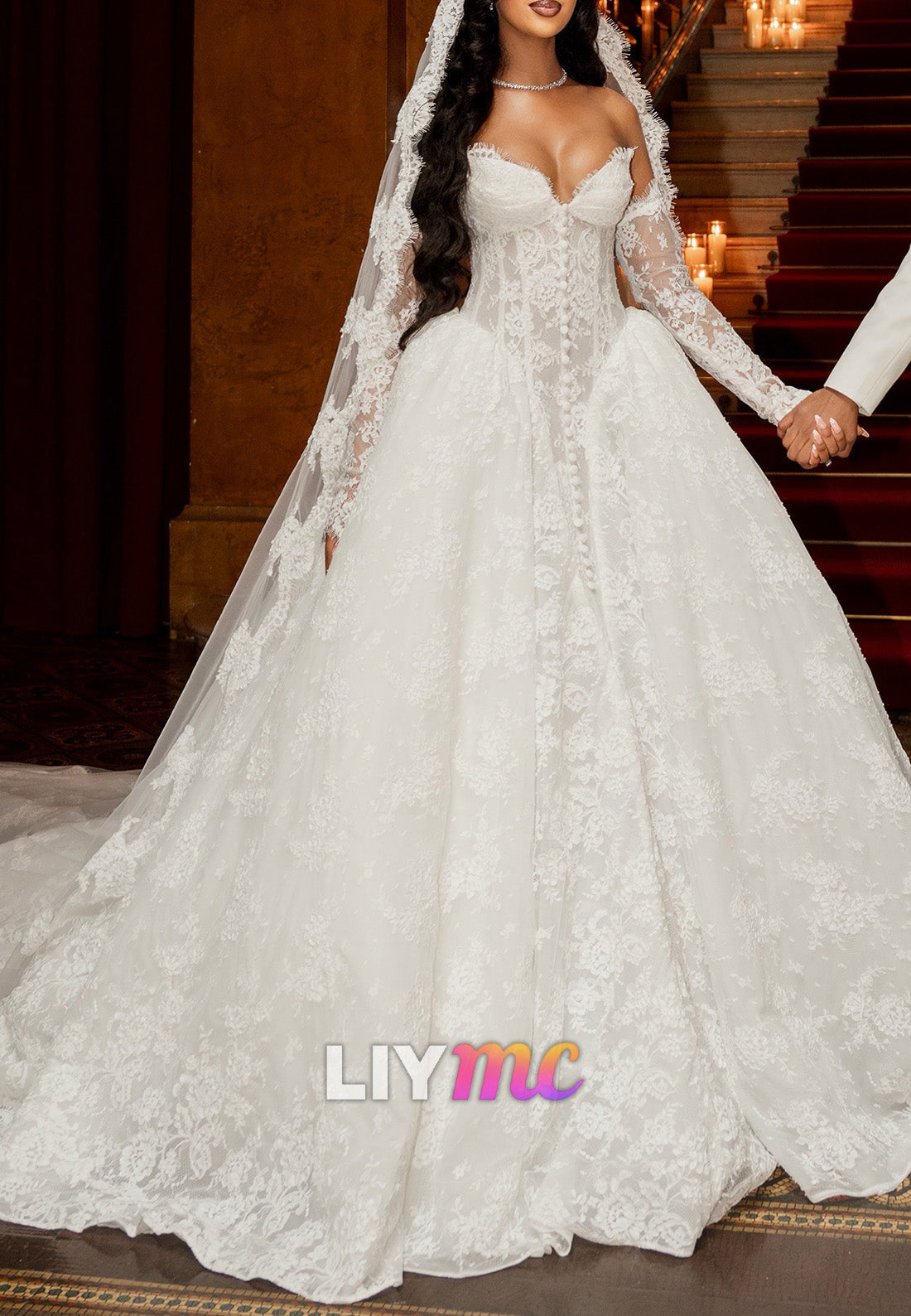 Corset Lace Ball Gown Wedding Dress