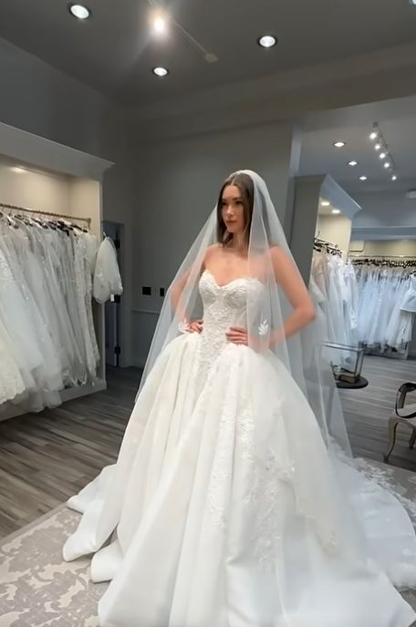 Elegant A-Line Lace Sweetheart Wedding Dress Floral Applique Bridal Gown