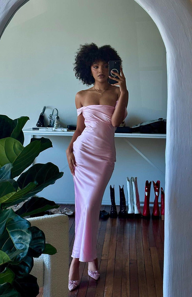 Light Pink Off Shoulder Formal Maxi Dress Liymc Light Pink Off Shoulder Formal Maxi Dress Liymc
