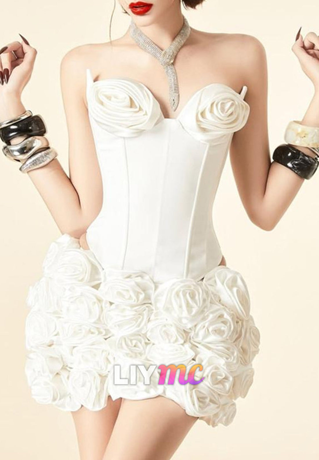 Sweetheart Floral Embellished Sheath Party Homecoming Dress