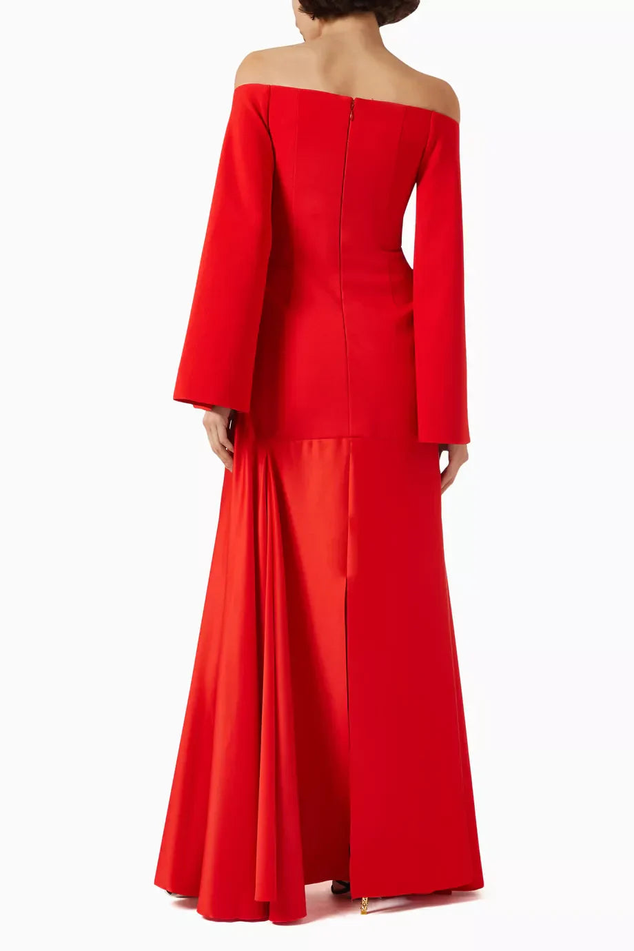 Off-Shoulder Long Sleeves A-Line Evening Dress