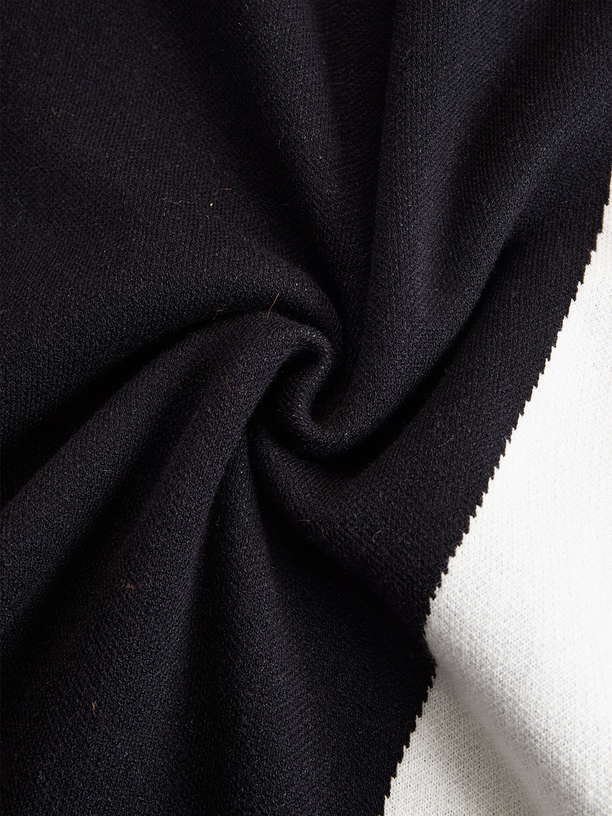 Elegant Monochrome Contrast One - Shoulder Bodycon Dress