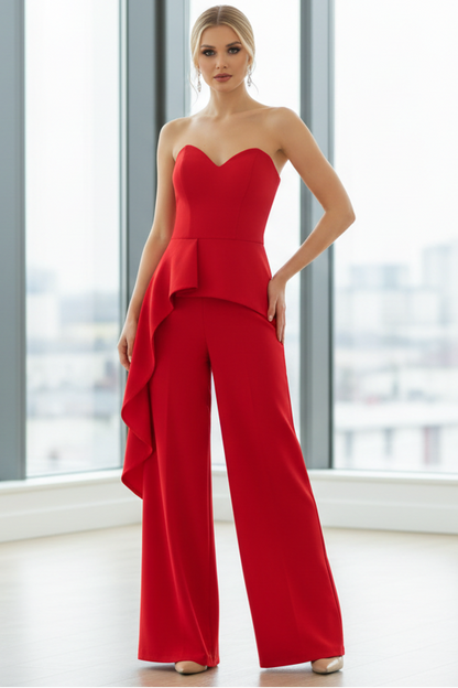 Sweetheart Ruffles Jumpsuites