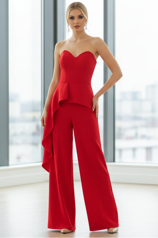 Sweetheart Ruffles Jumpsuites