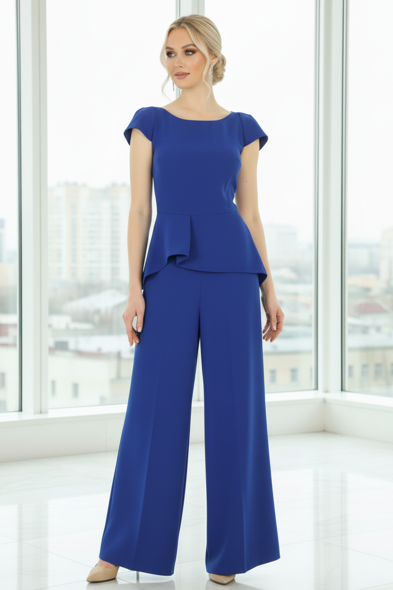 Scoop Cap Sleeves Jumpsuits