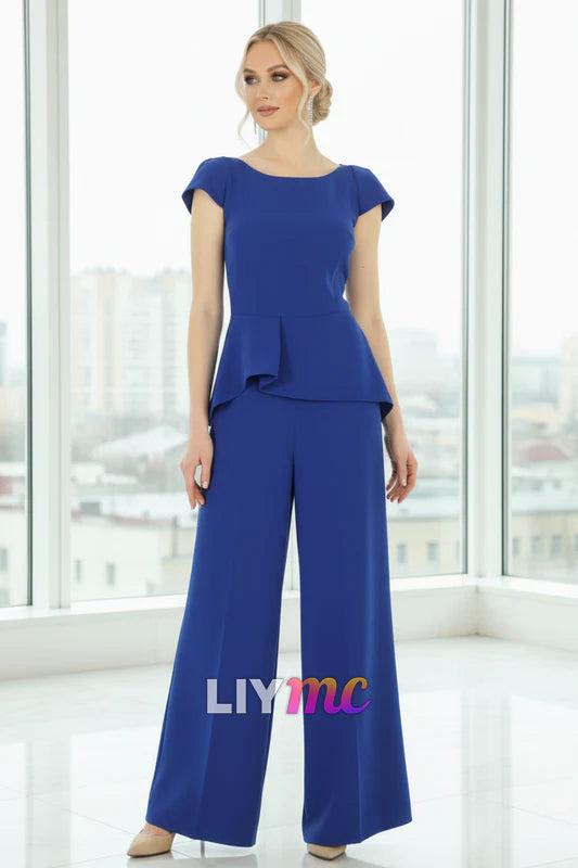 Scoop Cap Sleeves Jumpsuits