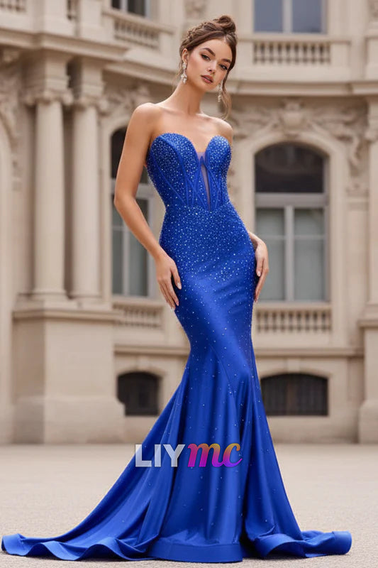 Sweetheart Sparkly Mermaid Prom Dress