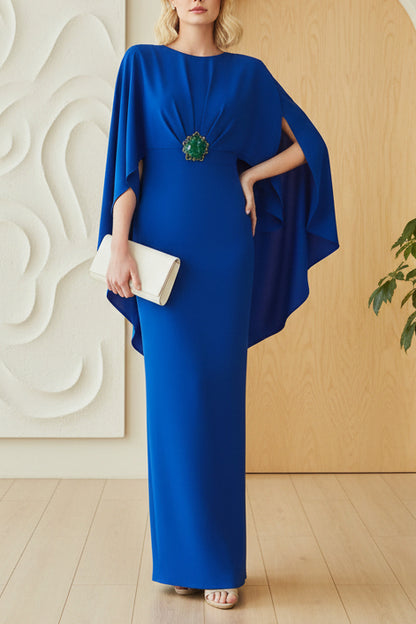 Scoop Long Sleeves  Sheath Mother of Bride Dress