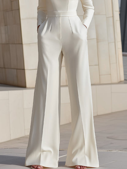 Off-Shoulder Tailored Jumpsuit