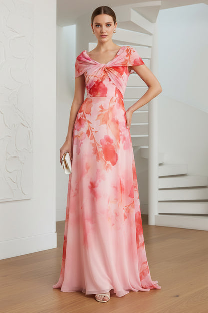 Chiffon A-Line Off Shoulder Gown