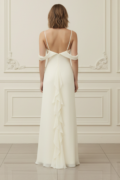 Sweetheart Ruffles Sheath Wedding Guest Dress