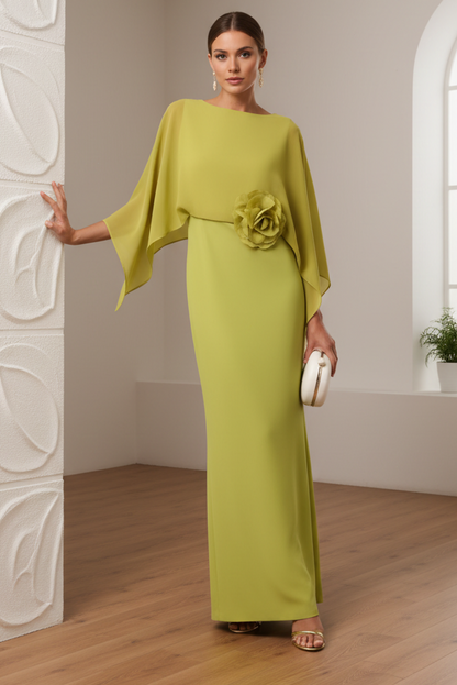 3D Floral Applique Sleeveless Midi Dress