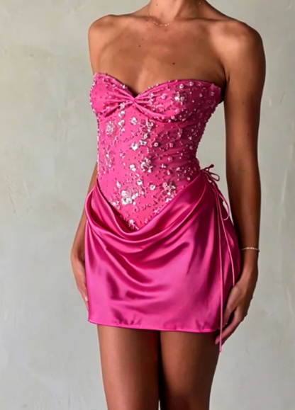 Sweetheart Appliques Sheath Homecoming Dress