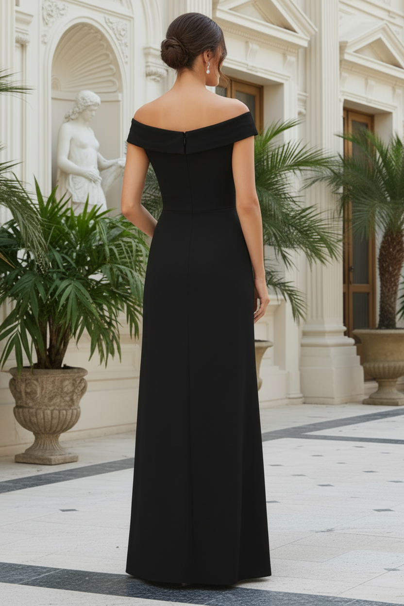 Elegant Off-The-Shoulder Sleeveless Floor-Length Chiffon Mother Of The Bride Dresses