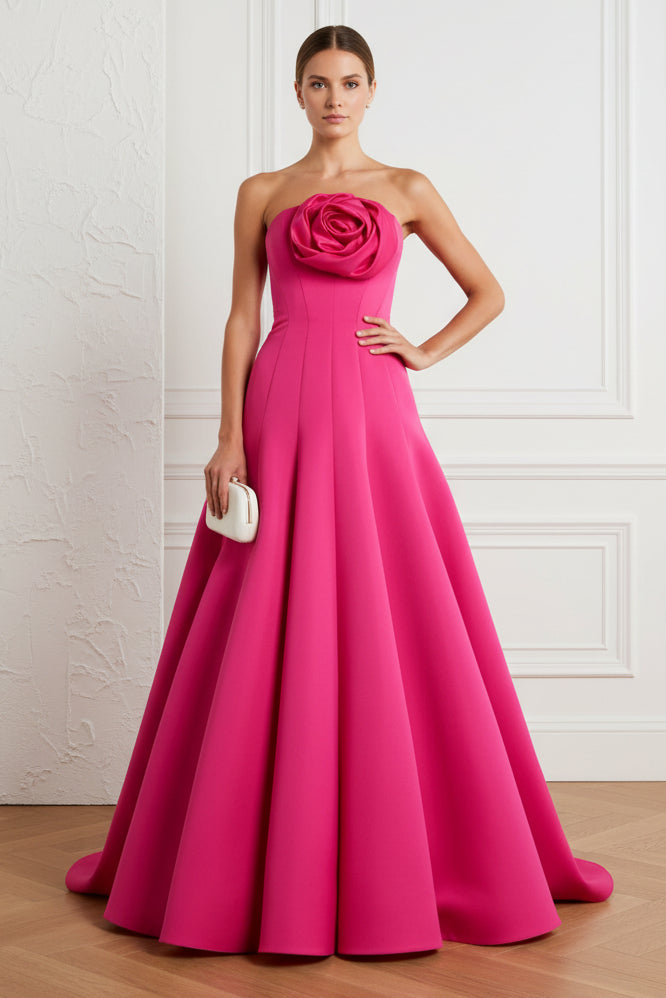 Mother of Bride Dress Strapless  Ball Gown