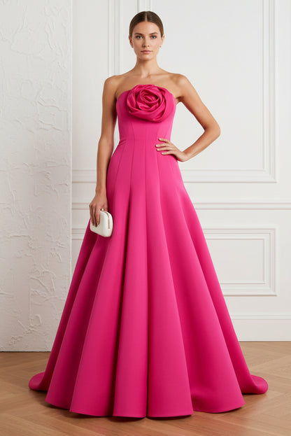 Mother of Bride Dress Strapless  Ball Gown