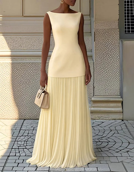 Solid Color Sleeveless Vest Skirt Two-piece Set