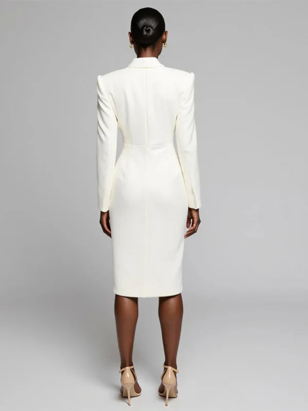 White Work Blazer Dress
